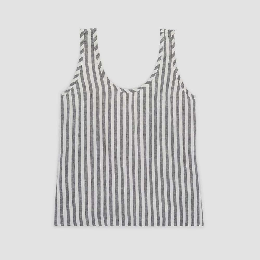 NWOT Everlane The Linen Scoop-Neck Tank, size 6
